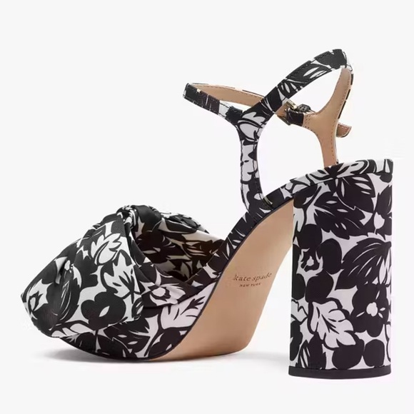 Kate Spade Lucie Tropical Foliage Silk Platform Sandals Size 11 - Picture 6 of 9